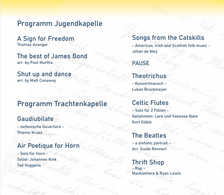 Programm Herbstlonzertflyer 2025