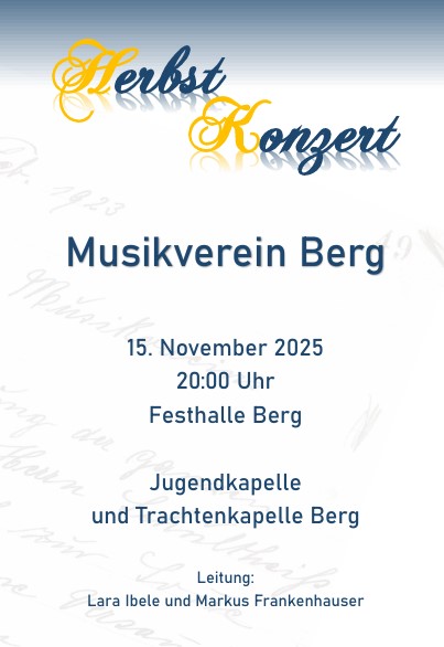 Titelseite Herbstlonzertflyer 2025